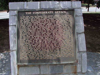 The Battle of Ezra Church - Plaque 4 - The Confederate Attack