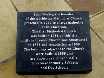 Plaque, Armagh Methodist Church