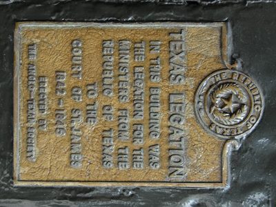 Legation for the Ministers from the Republic of Texas to the Court of St. James