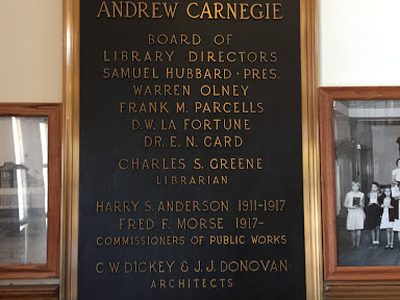 Oakland Golden Gate Library Carnegie Plaque