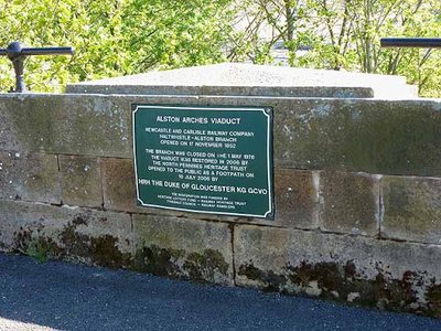 Commemorative Plaque, Alston Arches