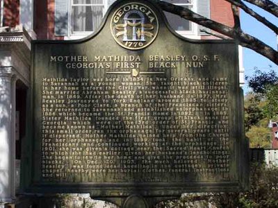 Mother Mathilda Beasley, O. S. F. Georgia's First Black nun