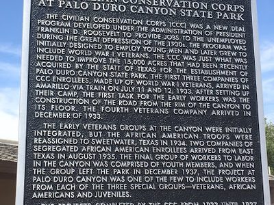 The CCC at Palo Duro Canyon State Park