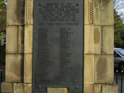 Wordsley War Memorial (2) - plaque, High Street, Wordsley, Stourbridge
