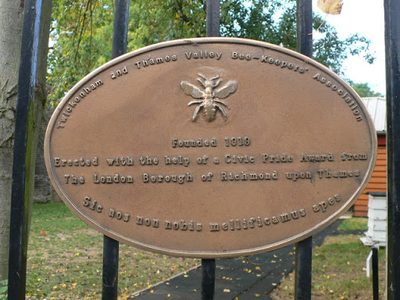 Plaque, Twickenham Bee Keepers Association