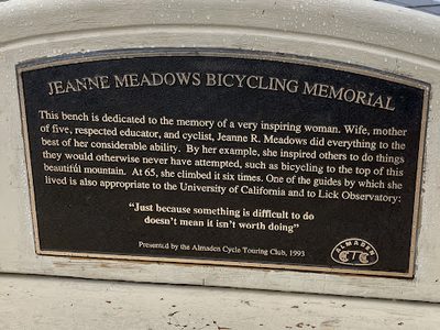 Jeanne Meadows Bicycling Memorial