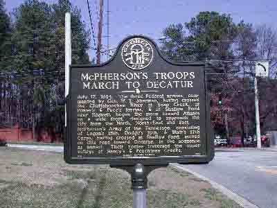 McPherson's Troops March to Decatur