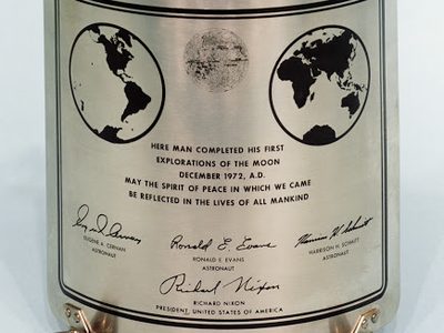 Apollo 17 Moon Landing Plaque