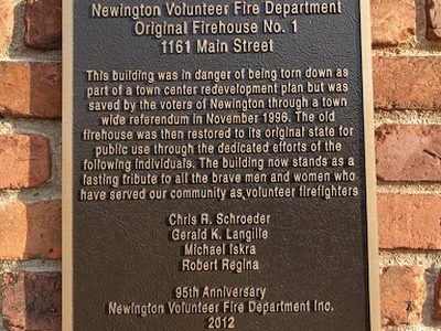Newington  Volunteer Fire Department Original Firehouse No. 1