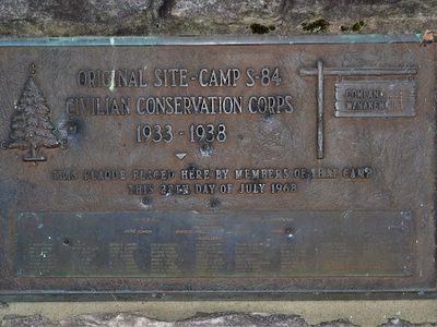 Civilian Conservation Corp Camp Plaque