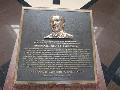Secaucus Junction Dedication Plaque