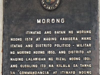 Morong historical marker