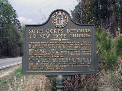 20th Corps Detours to New Hope Church