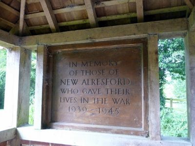 Plaque, Memorial Garden, Alresford, Hampshire