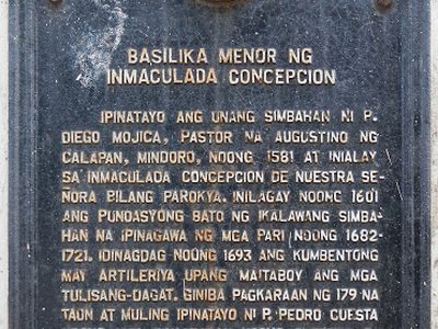 Minor Basilica of the Immaculate Conception historical marker
