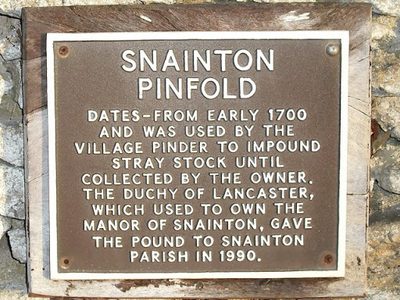 Details of plaque on pinfold, High Street, Snainton 1