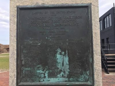 In Memory of the Garrison Defending Fort Sumter During the Bombardment