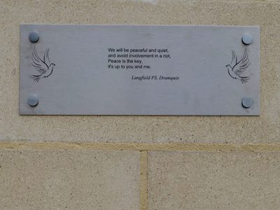 Peace pledge, Langfield PS, Drumquin