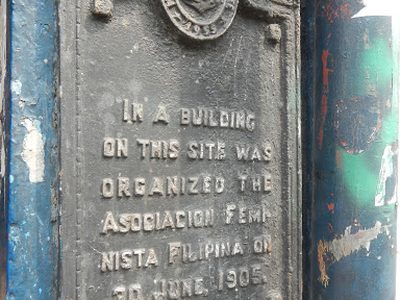 Founding site of the Asociacion Feminista Filipina historical marker
