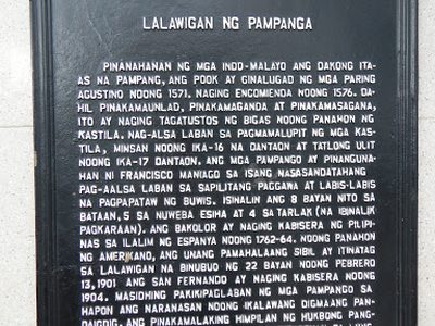 Province of Pampanga historical marker