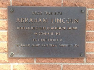 Abraham Lincoln addressed the citizens of Washington, Indiana on October 26, 1844