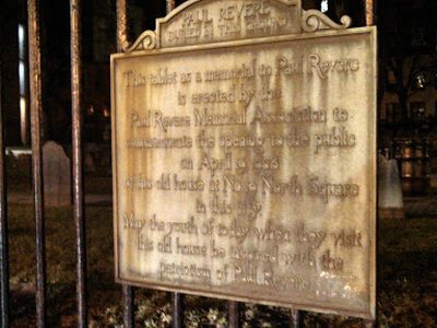 "Paul Revere buried in this ground"