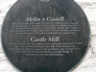 Castle Mill plaque, Brecon