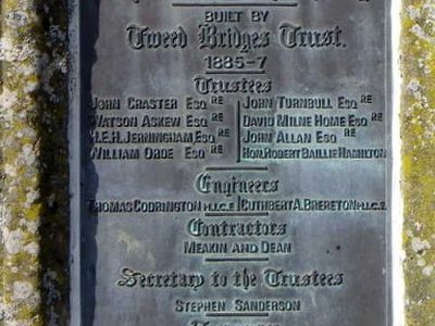 Plaque, Ladykirk and Norham Bridge