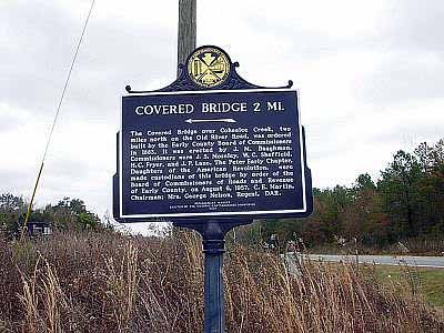 Coheelee Creek Covered Bridge 2 mi.