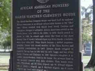 African American Pioneers of the Marsh-Warthen-Clements House