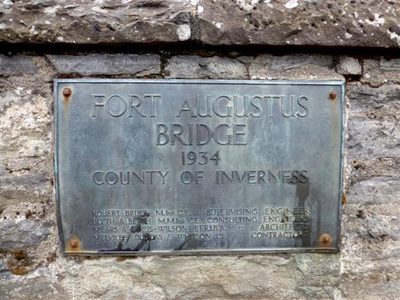 Plaque, Fort Augustus bridge