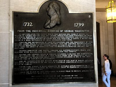 George Washington Farewell Address SF City Hall