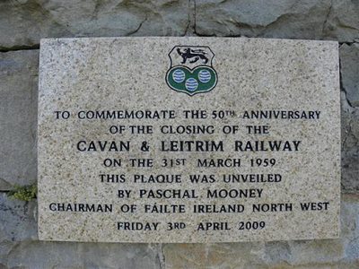 Plaque, Cavan and Leitrim Railway