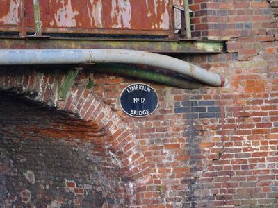 Number plaque on Limekiln Bridge, Staffs & Worcs Canal, Kidderminster