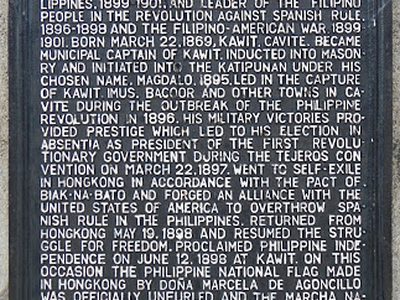 Emilio Aguinaldo y Famy historical marker