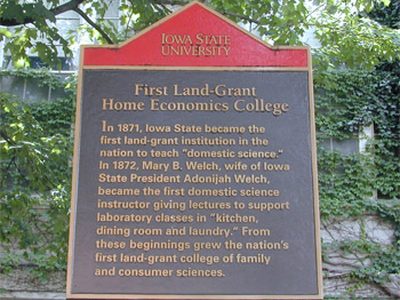 First Land-Grant Home Economics College