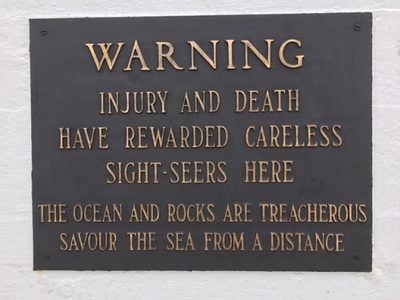 Peggy's Cove Lighthouse Warning