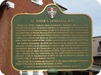 St. Joseph's, Leslieville, 1878