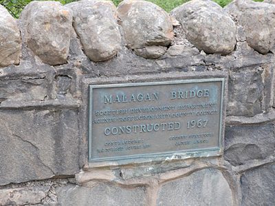 Plaque on the Malagan Bridge