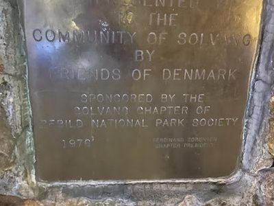 Presented to the Community of Solvang by Friends of Denmark