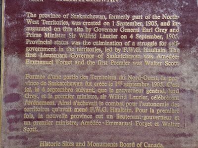 Creation of Province of Saskatchewan