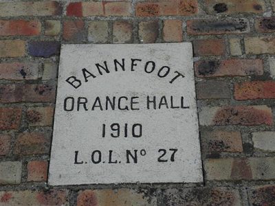 Plaque, Bannfoot Orange Hall