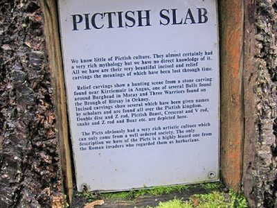 Pictish slab - Information plaque
