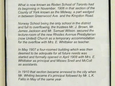 Roden Public School, @1922