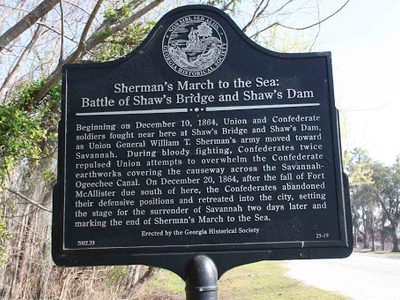 Sherman's March to the Sea: Battle of Shaw's Bridge and Shaw's Dam