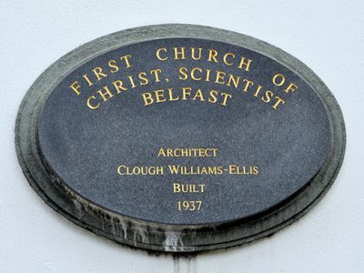 Clough Williams-Ellis plaque, Belfast