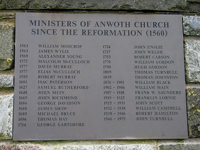 A plaque on the Anwoth and Girthon Millennium Cairn