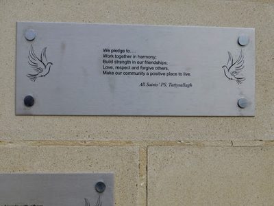 Peace pledge, All Saints' PS, Tattysallagh