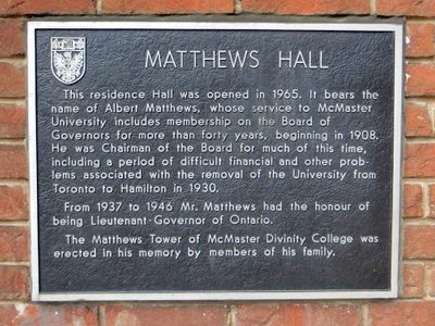 Matthews Hall  (A McMaster University student residence)