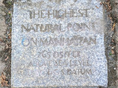 The Highest Natural Point on Manhattan